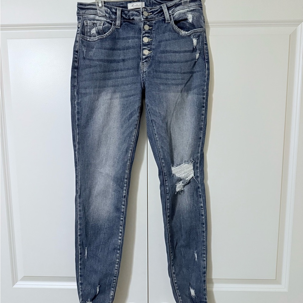 KanCan Blue Skinny Distressed Jeans